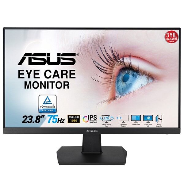 ASUS 23.8'' IPS VA24EHE 75Hz HDMI EV Ofis Tipi Monitör (1920 X 1080)