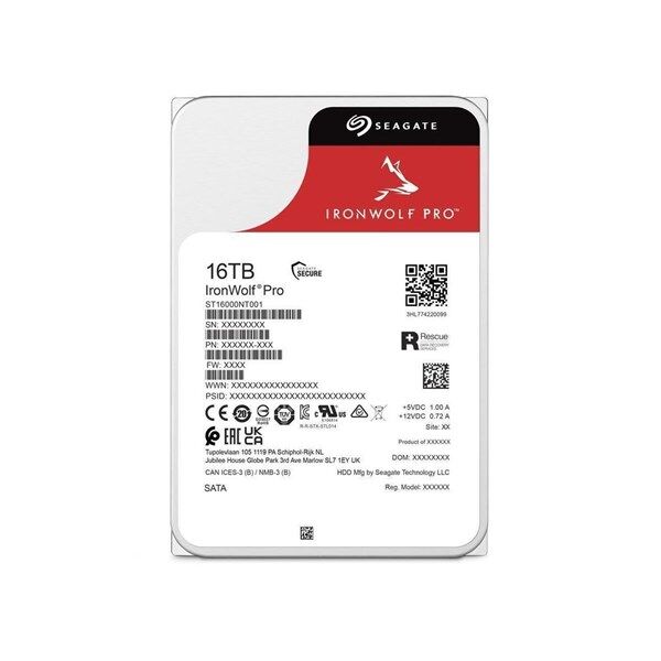SEAGATE 3.5'' 16TB IRONWOLF PRO ST16000NT001 7200 RPM 256MB SATA-3 NAS Diski