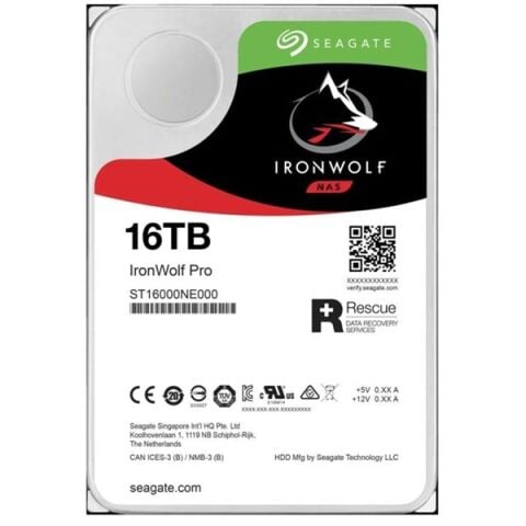 SEAGATE 3.5'' 16TB IRONWOLF PRO ST16000NT001 7200 RPM 256MB SATA-3 NAS Diski