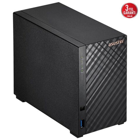 ASUSTOR AS1102TL REALTEK RTD1619B QC-1GB RAM-2-diskli Nas Sunucu (Disksiz)