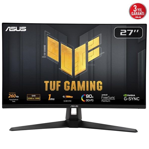ASUS 27'' IPS TUF GAMING VG27AQM1A 1MS 260HZ TYPE-C GAMING MONİTÖR 2560X1440