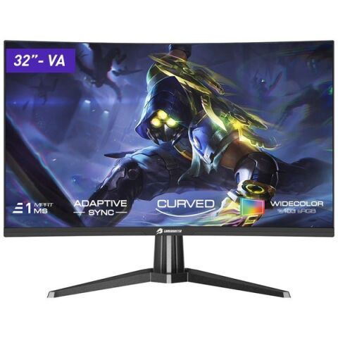GAMEBOOSTER 31.5'' VA GB-3218CF 1MS 180HZ HDMI-DP KAVISLI RGB GAMING MONİTÖR
