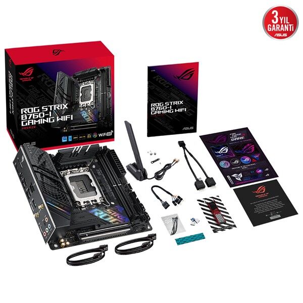 ASUS ROG STRIX B760-I GAMING WIFI-6E DDR5 HDMI-DP PCIE 4.0 1700P mITX