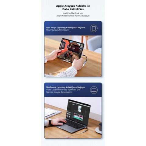 DARK DK-AC-U31XLTMFI USB Type-C to Apple Lightning MFI Sertifikalı Dönüştürücü