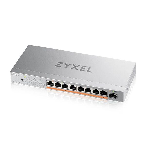 ZYXEL 8port XMG-108HP 2.5 GIGABIT 1-SFP 10GBE 100W YÖNETİLEMEZ POE SWITCH