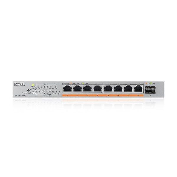 ZYXEL 8port XMG-108HP 2.5 GIGABIT 1-SFP 10GBE 100W YÖNETİLEMEZ POE SWITCH