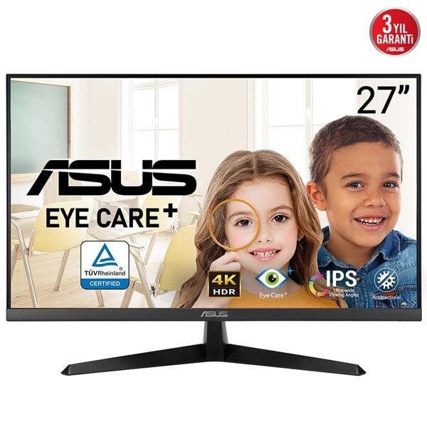 ASUS 27'' IPS VY27UQ 5MS 60HZ HDMI-DP MULTIMEDYA MONİTÖR 3840X2160