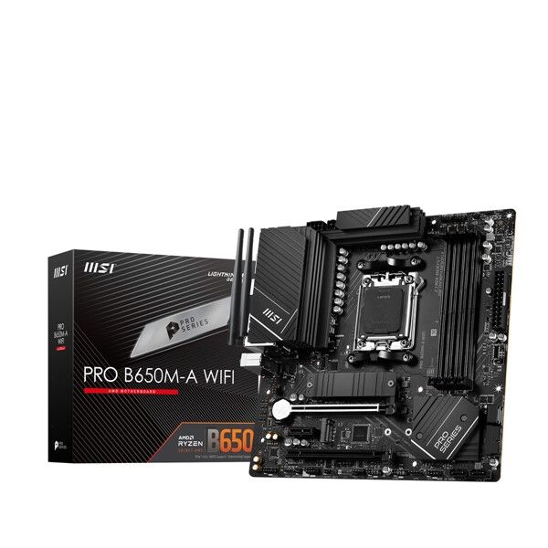 MSI PRO B650M-A WIFI-6E DDR5 HDMI-DP PCIE 4.0 AM5 mATX