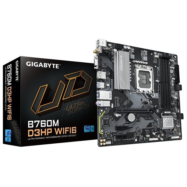 GIGABYTE B760M D3HP WIFI6 DDR4 HDMI DP PCIE 4.0 1700p mATX