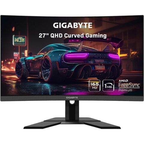 GIGABYTE 27'' VA G27QC-A 1MS 165HZ HDMI-DP KAVISLI GAMING MONİTÖR 2560X1440
