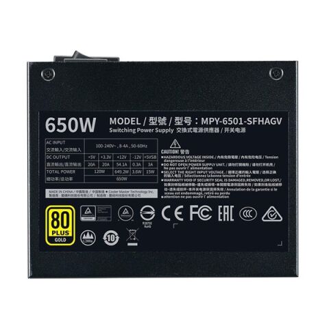 COOLERMASTER 650W 80+ GOLD SFX V650W MPY-6501-SFHAGV-EU Tam Modüler SFX Power Supply