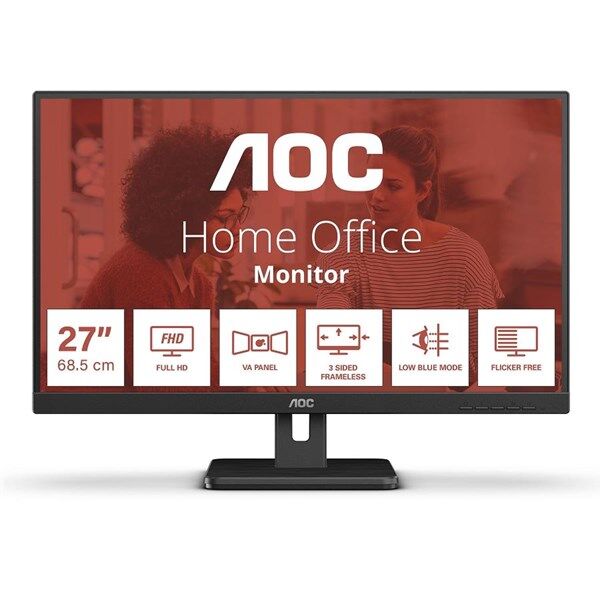 AOC 27'' VA 27E3UM/BK 4MS 75HZ HDMI-DP USB EV İŞ MONİTÖRÜ
