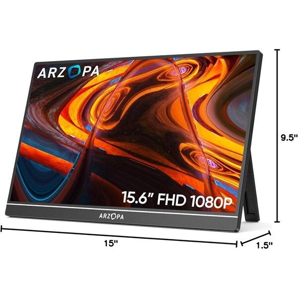 ARZOPA 15.6'' IPS A1 T 60Hz USB-C/mHDMI Dokunmatik Taşınabilir Monitör (1920 X 1080)