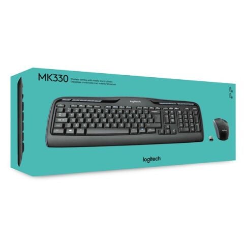 LOGITECH MK330 Kablosuz Q Trk Siyah Multimedya Klavye - Mouse Set Set 920-003988