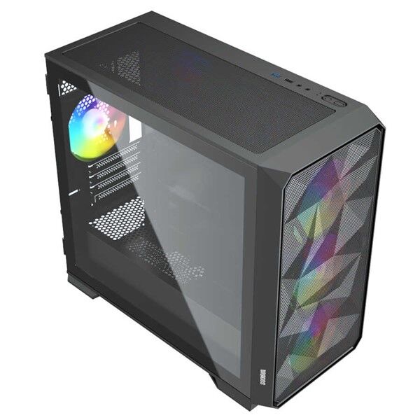 DRAGOS 600W 80+ DIAMOND 4-RGB FANLI GAMING MID-TOWER PC KASASI