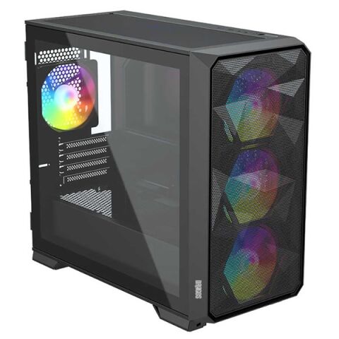 DRAGOS 600W 80+ DIAMOND 4-RGB FANLI GAMING MID-TOWER PC KASASI
