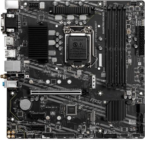 MSI MAG B460M PRO-VDH WIFI DDR4 M2 PCIe NVME HDMI DVI PCIe 16X v3.0 1200p mATX