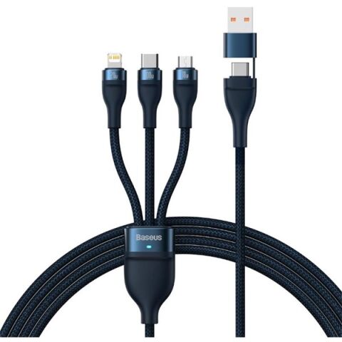 <![CDATA[BASEUS FLASH II SIYAH 3IN1 100W 120 CM ŞARJ KABLOSU CASS030101 ]]>