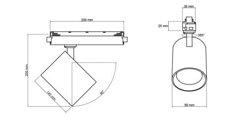 Goya Gy 3653-40 36 Watt Ray Spot Armatür