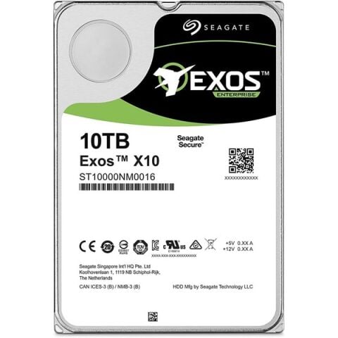 SEAGATE 3.5'' 10TB EXOS ST10000NM0016 7200 RPM 256MB SATA-3 NAS ve Güvenlik Diski