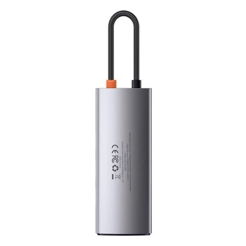 BASEUS METAL GLEAM 6IN1 TYPE-C HUB ÇIKIŞ:3X USB3.0 1X HDMI1X TYPE-C VE 1X RJ45 4K HD5 GB/S GİRİŞ:TYPE-C CAHUB-CW0G