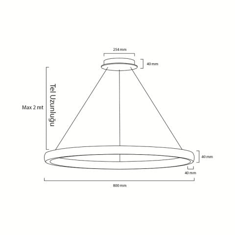 Goya Gy 8261-80 160 Watt Sarkıt Linear Armatür