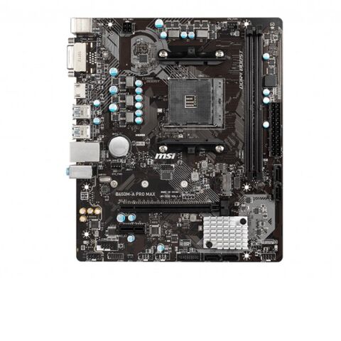 MSI B450M-A PRO MAX DDR4 M2 PCIe NVME HDMI DVI PCIe 16X v3.0 AM4 mATX
