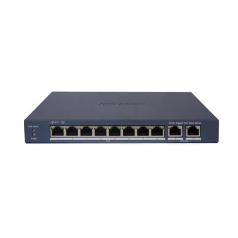 HIKVISION 8port 60w FULL PoE DS-3E1510P-EI/M GIGABIT 2X-UPLINK Yönetilemez Switch