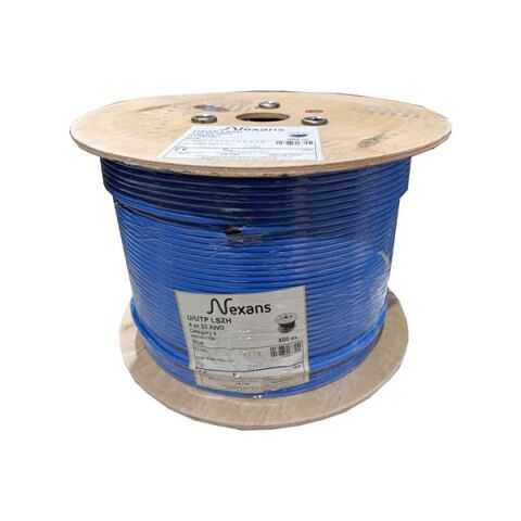 NEXANS CAT6 Utp 23AWG Mavi 500m Saf Bakır LSZH Kablo LSZH HF NEX1611TB5