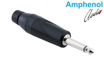 Amphenol JM2PB 6.3mm Mono Erkek Jumbo Jack - Siyah