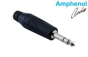 Amphenol JS3PB 6.3mm Stereo Erkek Jumbo Jack - Siyah