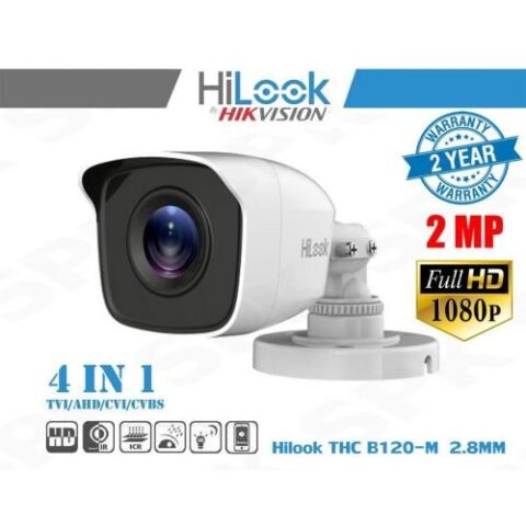 <![CDATA[HILOOK 2MP BULLET 2.8MM THC-B123-M 30metre IR Kamera Metal Kasa]]>