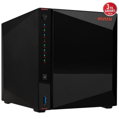 ASUSTOR AS5404T-4GB CELERON N5105-4GB RAM-2-diskli Nas Sunucu (Disksiz)
