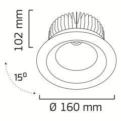 Goya Gy 3025-33 40 Watt COB Ledli Mağaza Armatür