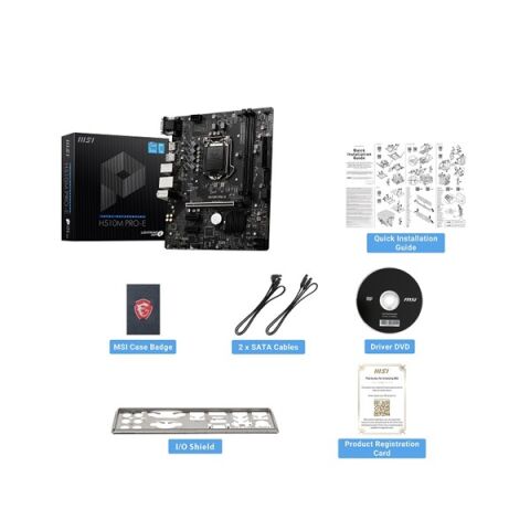 MSI H510M PRO-E DDR4 HDMI PCIe 16X v4.0 1200p v2 mATX