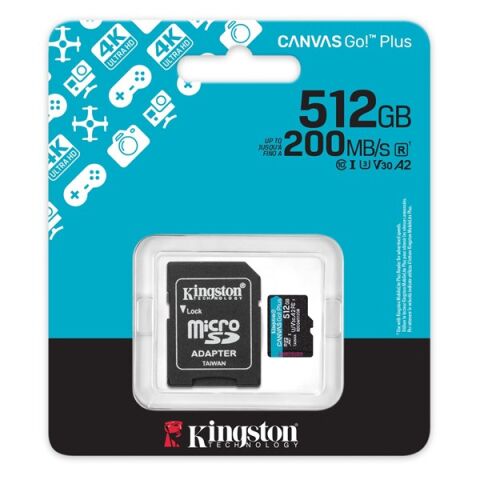 <![CDATA[KINGSTON 512GB  CANVASGO+ SDCG4/512GB MICRO-SD HAFIZA KARTI]]>