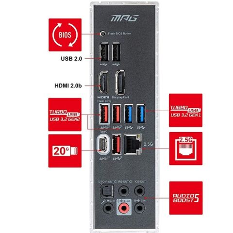 MSI MPG Z590 GAMING PLUS DDR4 M2 PCIe NVME HDMI DP PCIe 16X v4.0 1200p v2 ATX