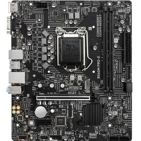 MSI B560M PRO-E DDR4 M2 PCIe NVME HDMI PCIe 16X v4.0 1200p v2 mATX