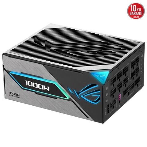 ASUS 1000W 80+ PLATINUM ROG THOR 1000P2-GAMING 13.5cm Fanlı Tam Modüler Power Supply Japon Kapasitör