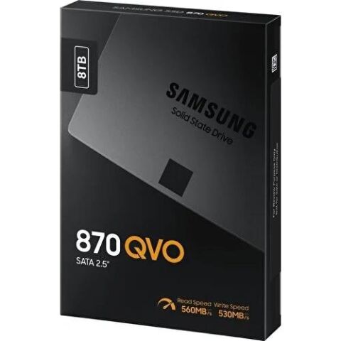 SAMSUNG 8TB QVO 870 MZ-77Q8T0BW 560-530MB/s SATA-3 DİSK
