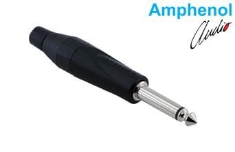 Amphenol TM2PB 6.3mm Mono Male Connector - Black