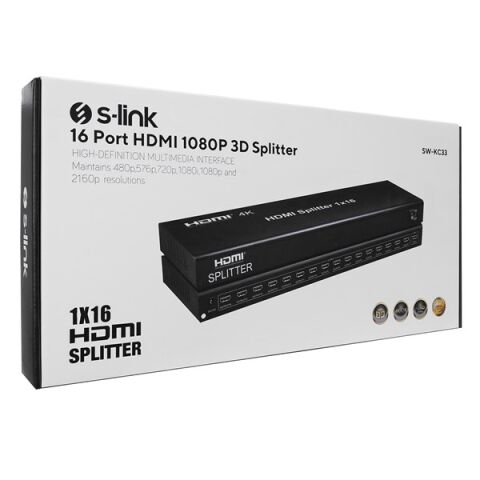 S-LINK SW-KC33 16port HDMI 1080P 3D Splitter
