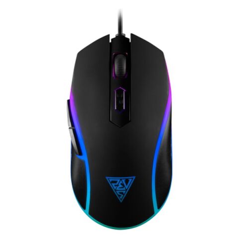 GAMDIAS AURA GS1, Çok Renkli Aydınlatma, USB Kablolu, 6 Tuşlu, Gaming Mouse, 3600DPI, Siyah
