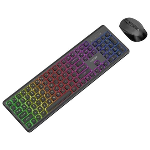 Everest KM-319BT Siyah 2.4G+BT1+BT2 Çoklu Cihaz Bağlantılı Q Set Kablosuz Klavye + Mouse