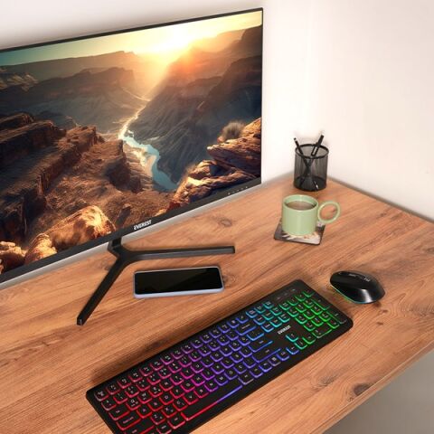 Everest KM-319BT Siyah 2.4G+BT1+BT2 Çoklu Cihaz Bağlantılı Q Set Kablosuz Klavye + Mouse