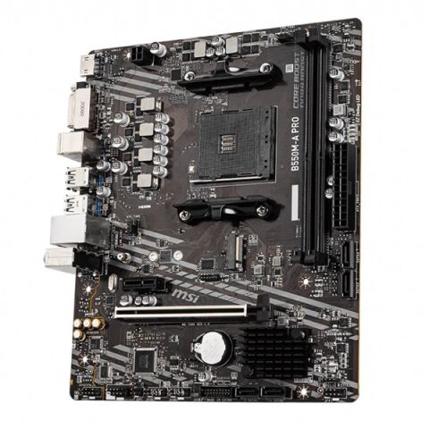 MSI B550M-A PRO DDR4 M2 PCIe NVME HDMI DVI PCIe 16X v4.0 AM4 mATX
