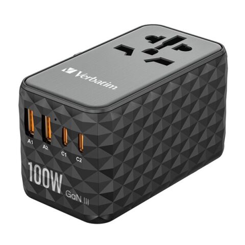 VERBATIM CHR ATA-06 GaN III Evrensel Seyahat Adaptörü 100W