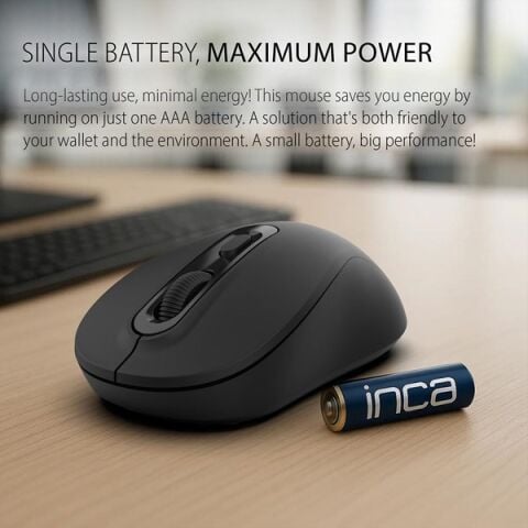 INCA IWM-288T Bluetooth & 2.4G Kablosuz siyah Ergonomic Design Silent 