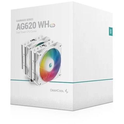 DEEPCOOL AG620-WH-ARGB HAVA SOĞUTMALI AM5-1700P DUAL İŞLEMCİ FANI BEYAZ