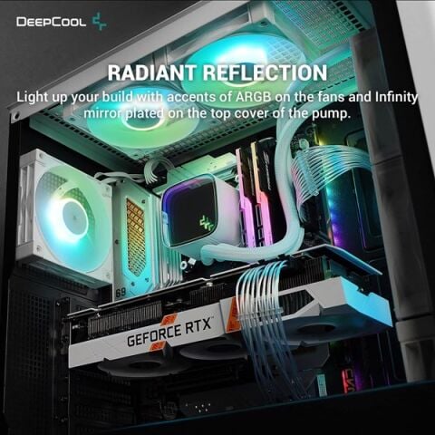 DEEPCOOL 240MM LS520-SE-WH ARGB AM5-1700P SIVI SOĞUTMALI İŞLEMCİ FANI BEYAZ